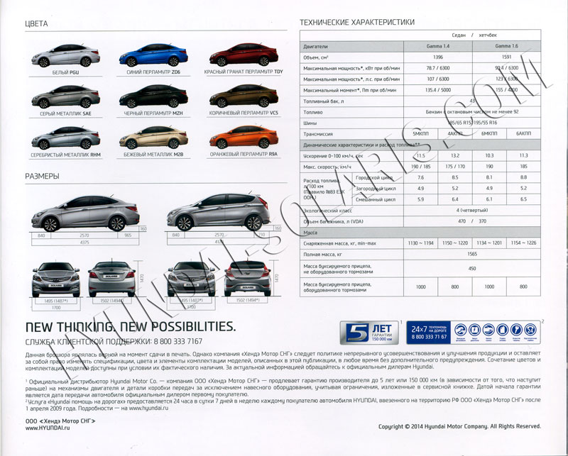 Буклет об обновленном Hyundai Solaris 2014 рестайлинг
