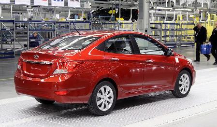 Hyundai Solaris в цвете Garnet Red