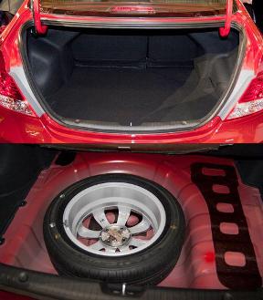 Багажник и запасное колесо Hyundai Solaris