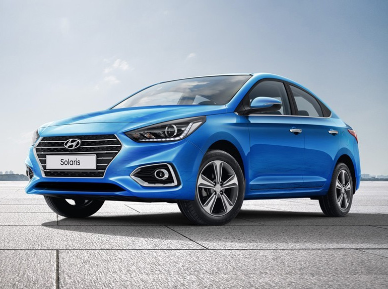 Hyundai Solaris с литыми колесными дисками Hyundai Solaris с литыми колесными дисками